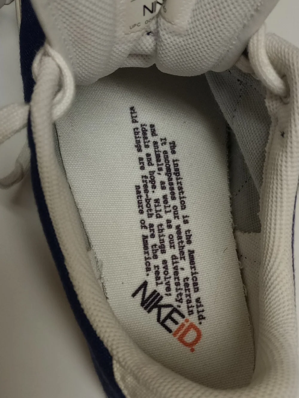 NIKE ID BY YOU NAVY BLUE & WHITE AMERICAN SPIRIT EMBLEM CUSTOM MADE SNEAKERS